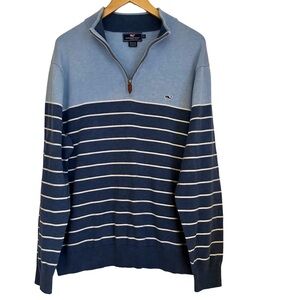 Vineyard Vines Mens Cotton Sweater Blue Whale Pullover